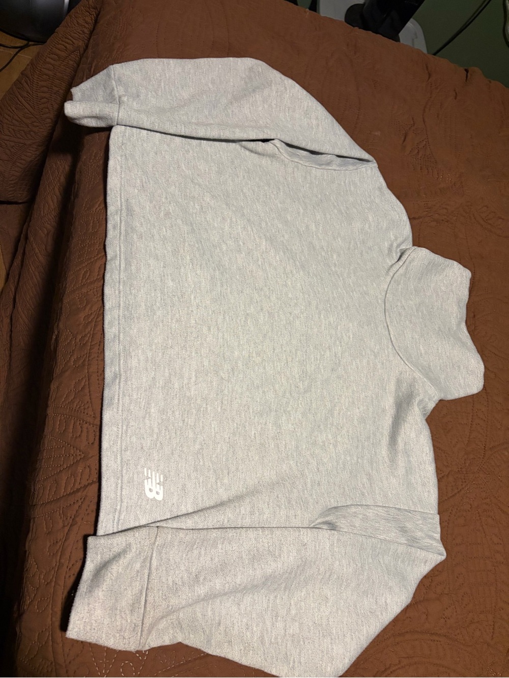 New Balance Heather Gray Mock Neck Pullover